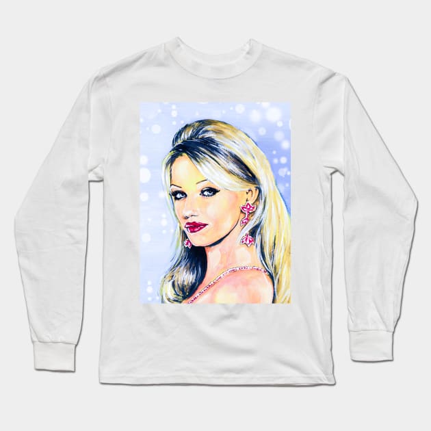 Cameron Diaz Long Sleeve T-Shirt by Svetlana Pelin